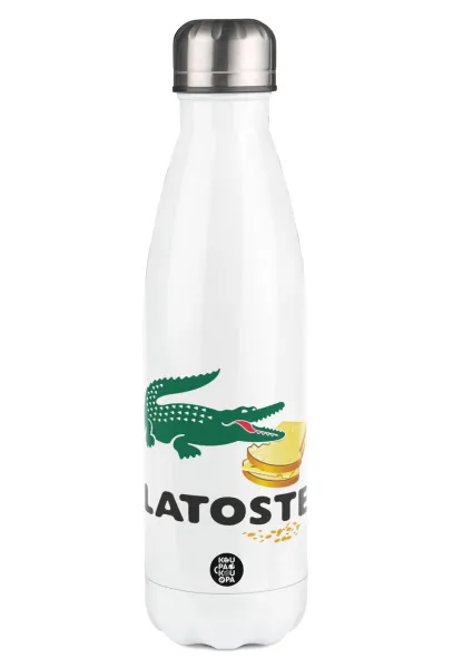 Latoste — Μεταλλικό παγούρι θερμός Λευκό (Stainless steel), διπλού τοιχώματος, 500ml