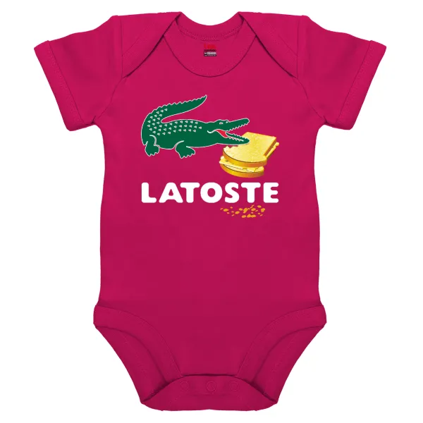 Latoste — Βρεφικό φορμάκι μωρού, 0-18 μηνών, ΡΟΖ, 100% Organic Cotton, κοντομάνικο