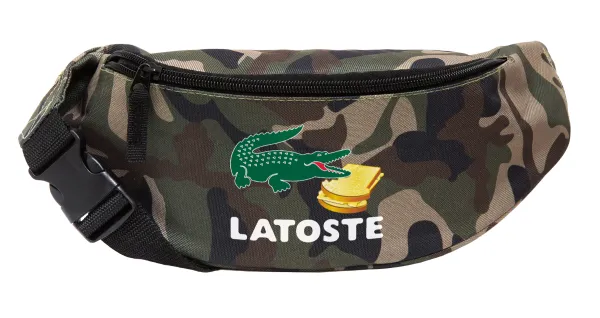 Latoste — Unisex waist bag (banana) in Jungle camouflage color with 2 pockets