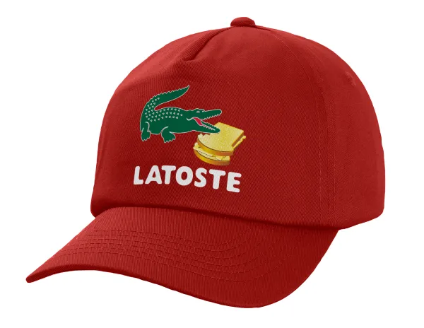 Latoste — Καπέλο παιδικό Baseball, 100% Βαμβακερό Twill, Κόκκινο (ΒΑΜΒΑΚΕΡΟ, ΠΑΙΔΙΚΟ, UNISEX, ONE SIZE)