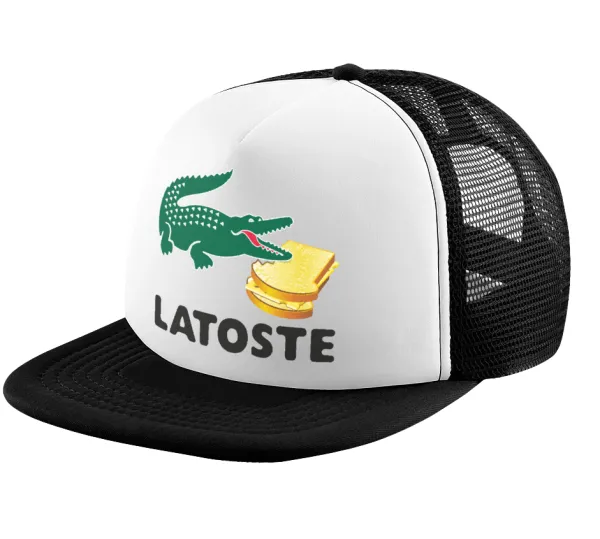 Latoste — Καπέλο παιδικό Soft Trucker με Δίχτυ ΜΑΥΡΟ/ΛΕΥΚΟ (POLYESTER, ΠΑΙΔΙΚΟ, ONE SIZE)