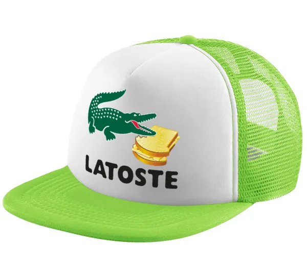 Latoste — Καπέλο Ενηλίκων Soft Trucker με Δίχτυ ΠΡΑΣΙΝΟ/ΛΕΥΚΟ (POLYESTER, ΕΝΗΛΙΚΩΝ, ONE SIZE)