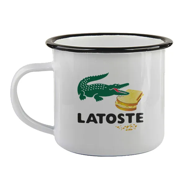 Latoste — Κούπα εμαγιέ με μαύρο χείλος 360ml