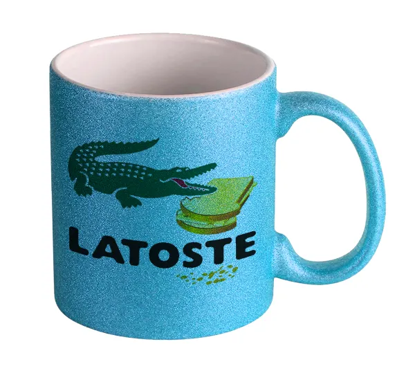 Latoste — Light blue glitter mug that sparkles, ceramic, 330ml