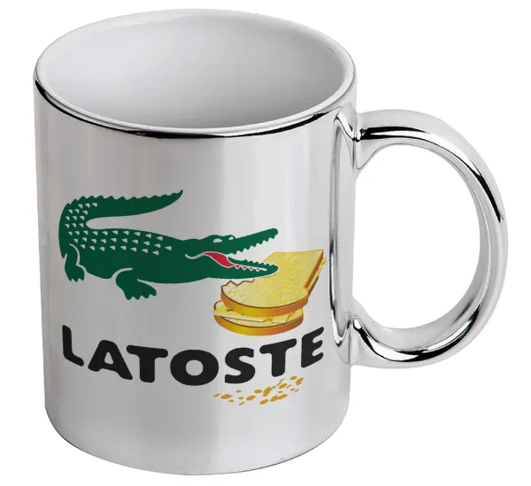 Latoste — Κούπα κεραμική, ασημένια καθρέπτης, 330ml