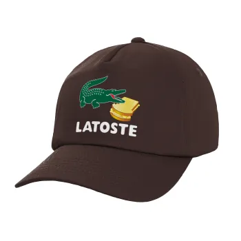 Latoste, Καπέλο Ενηλίκων Baseball, 100% Βαμβακερό, Chocolate, Καφέ (ΒΑΜΒΑΚΕΡΟ, ΕΝΗΛΙΚΩΝ, UNISEX, ONE SIZE)