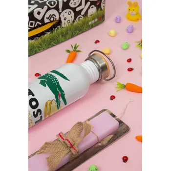 Latoste, Πασχαλινή Λαμπάδα με παγούρι μεταλλικό (620ml, stainless steel) & κερί αρωματικό πλακέ (30cm) (ΡΟΖ)