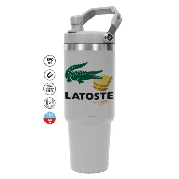 Latoste, ΓΚΡΙ χρώματος Θερμός Ανοξείδωτο 890ml (30oz) με χερούλι