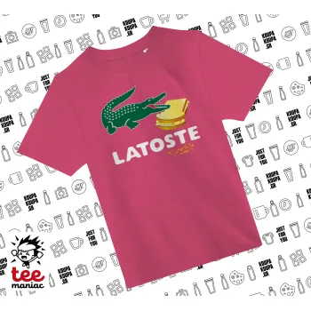 Latoste, ΡΟΖ παιδικό T-Shirt από 100% βαμβάκι, για κάθε μέρα. Vegan & OEKO-TEX πιστοποιημένο.