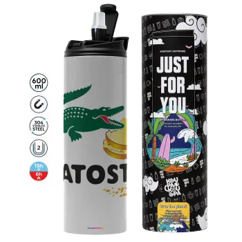 Latoste, Tumbler ποτήρι θερμό ΓΚΡΙ από ανοξείδωτο ατσάλι 600ml