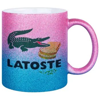 Latoste, Κούπα Χρυσή/Μπλε Glitter, κεραμική, 330ml
