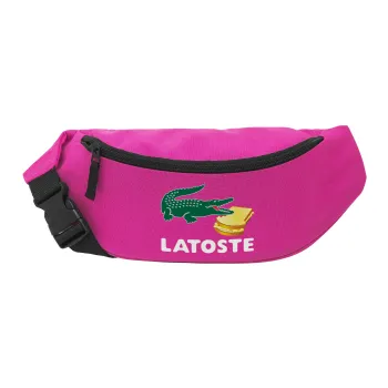 Latoste, Unisex τσαντάκι μέσης (μπανάνα) χρώματος ΡΟΖ με 2 τσέπες