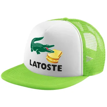Latoste, Child's Soft Trucker Hat with Green/White Mesh (POLYESTER, CHILDREN'S, ONE SIZE)