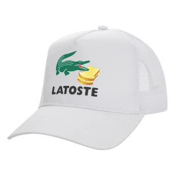 Latoste, Καπέλο Ενηλίκων Structured Trucker, με Δίχτυ, ΛΕΥΚΟ (100% ΒΑΜΒΑΚΕΡΟ, ΕΝΗΛΙΚΩΝ, UNISEX, ONE SIZE)