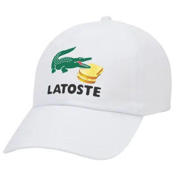 Latoste, Καπέλο Ενηλίκων Baseball Λευκό 5-φύλλο (POLYESTER, ΕΝΗΛΙΚΩΝ, UNISEX, ONE SIZE)