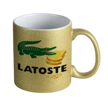 Latoste, Κούπα Χρυσή Glitter που γυαλίζει, κεραμική, 330ml