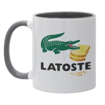 Latoste, Κούπα χρωματιστή γκρι, κεραμική, 330ml