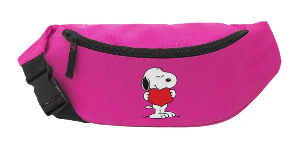 Snoopy takemy heart — Unisex waist bag (banana) in PINK color with 2 pockets