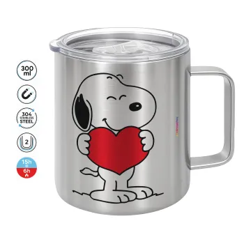 Snoopy takemy heart, Κούπα Ανοξείδωτη διπλού τοιχώματος 300ml