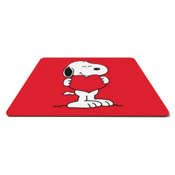 Snoopy takemy heart, Mousepad rect 27x19cm