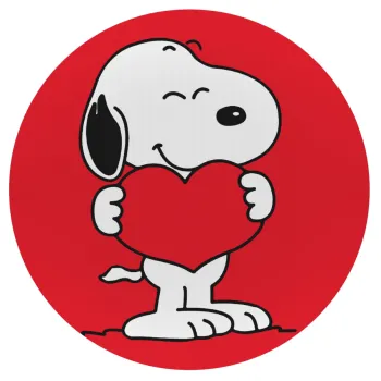 Snoopy takemy heart, Mousepad Στρογγυλό 20cm