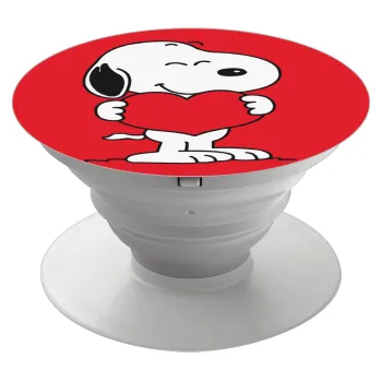 Snoopy takemy heart, Phone Holders Stand  Λευκό Βάση Στήριξης Κινητού στο Χέρι