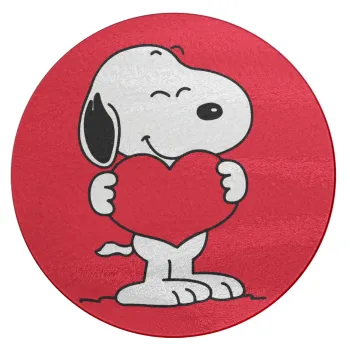 Snoopy takemy heart, Επιφάνεια κοπής γυάλινη στρογγυλή (30cm)