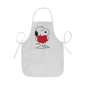 Snoopy takemy heart, Ποδιά Σεφ ολόσωμη κοντή  Παιδική (44x62cm)