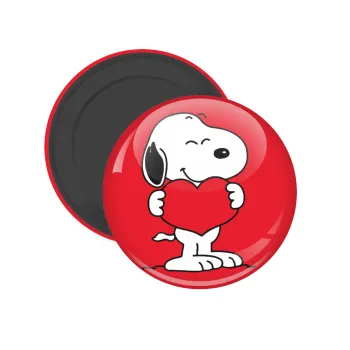 Snoopy takemy heart, Μαγνητάκι ψυγείου στρογγυλό διάστασης 5cm