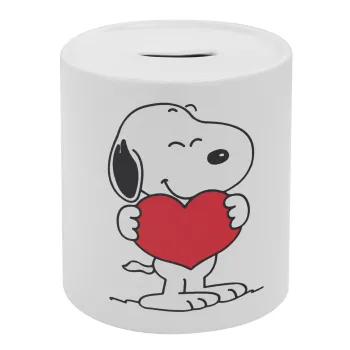 Snoopy takemy heart, Κουμπαράς πορσελάνης με τάπα