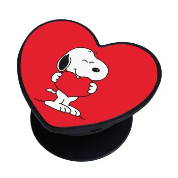 Snoopy takemy heart, Phone Holders Stand  καρδιά Μαύρο Βάση Στήριξης Κινητού στο Χέρι