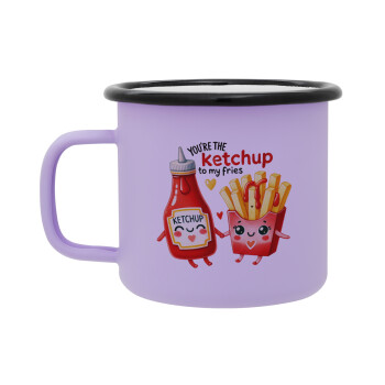 Ketchup To My Fries, Κούπα Μεταλλική εμαγιέ ΜΑΤ Light Pastel Purple 360ml