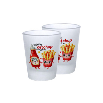 Ketchup To My Fries, Σφηνοπότηρα γυάλινα 45ml του πάγου (2 τεμάχια)