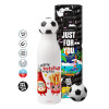 Soccer Metal mug thermos, double wall, 550ml
