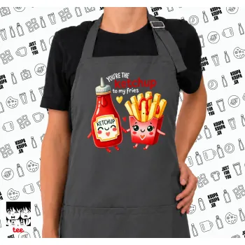 Ketchup To My Fries, Ποδιά μακριά Σεφ ολόσωμη με τσέπες GREY (ΕΝΗΛΙΚΩΝ)