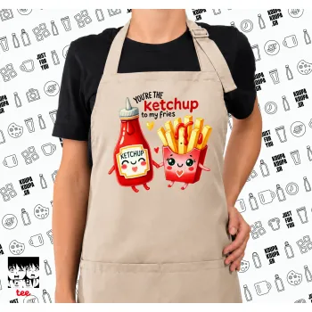 Ketchup To My Fries, Ποδιά μακριά Σεφ ολόσωμη με τσέπες SAND (ΕΝΗΛΙΚΩΝ)