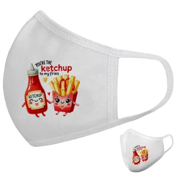 Ketchup To My Fries, Μάσκα υφασμάτινη υψηλής άνεσης παιδική (Δώρο πλαστική θήκη)