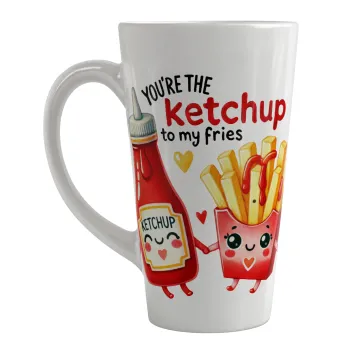 Ketchup To My Fries, Κούπα κωνική Latte Μεγάλη, κεραμική, 450ml
