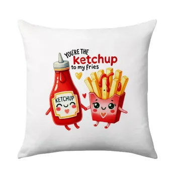Ketchup To My Fries, Sofa cushion 40x40cm includes filling