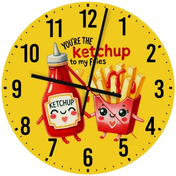 Ketchup To My Fries, Ρολόι τοίχου ξύλινο (30cm)
