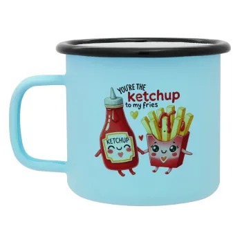 Ketchup To My Fries, Κούπα Μεταλλική εμαγιέ ΜΑΤ σιέλ 360ml