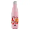 Μεταλλικό παγούρι θερμός Ροζ Ιριδίζον (Stainless steel), διπλού τοιχώματος, 500ml