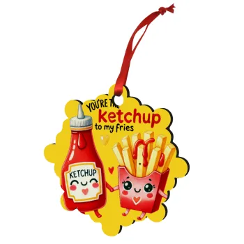 Ketchup To My Fries, Στολίδι Χριστουγεννιάτικο στολίδι snowflake ξύλινο 7.5cm
