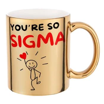 Sigma Valentine's Day , Mug ceramic, gold mirror, 330ml
