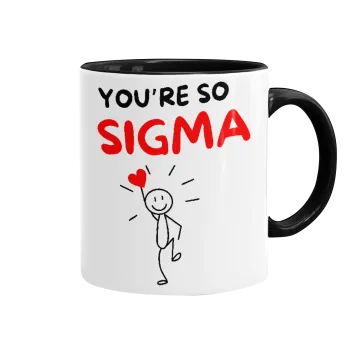 Sigma Valentine's Day , Mug colored black, ceramic, 330ml