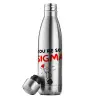 Inox (Stainless steel) double-walled metal mug, 500ml