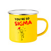 Yellow Enamel Metallic Cup 360ml