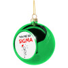 Green Christmas tree ornament ball 8cm