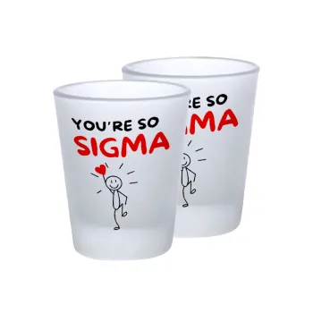 Sigma Valentine's Day , Σφηνοπότηρα γυάλινα 45ml του πάγου (2 τεμάχια)