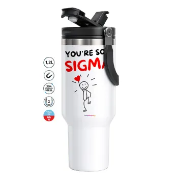 Sigma Valentine's Day , Mega Stainless steel Tumbler with lid, double wall 1,2L